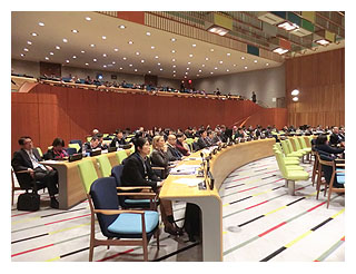 核兵器廃絶,地球市民集会ナガサキ,2015年NPT会議,ＮＧＯプレゼンテーション,間近で傍聴する一般参加者,